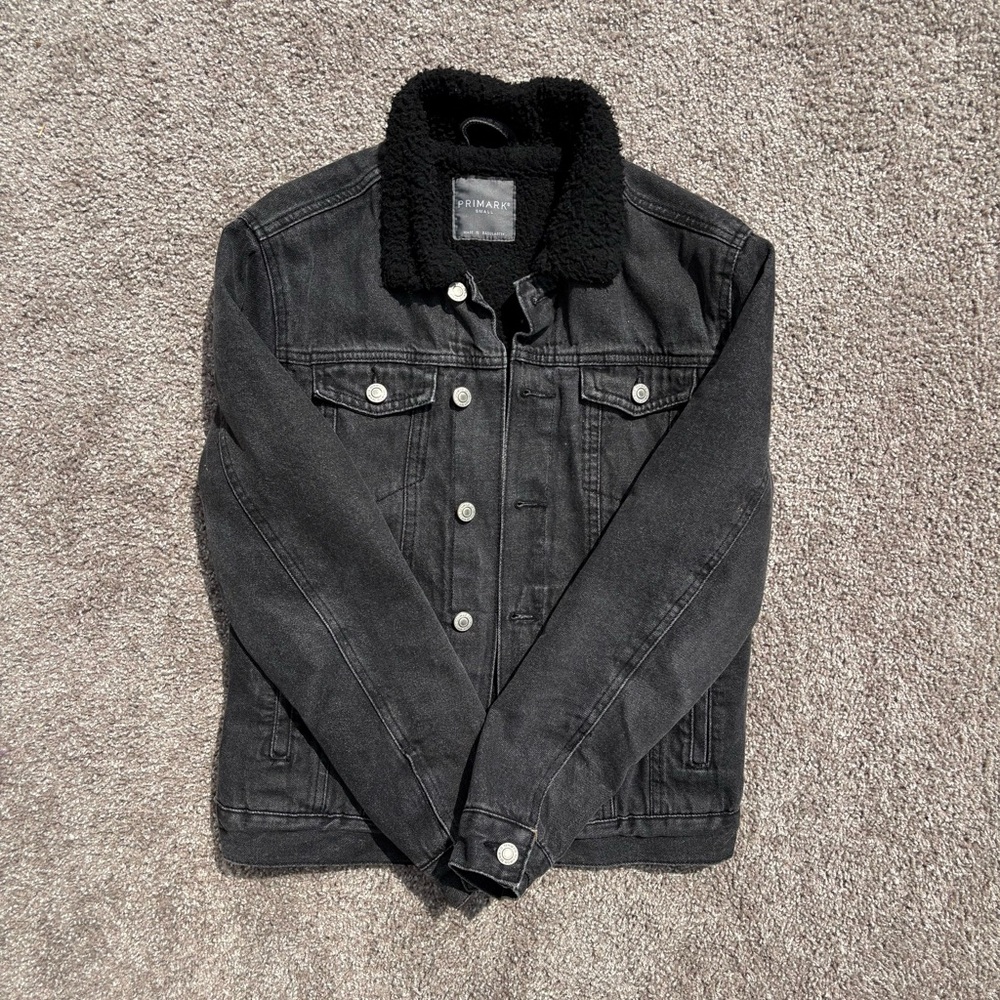 Primark Charcoal Jacket with Fleece Collar